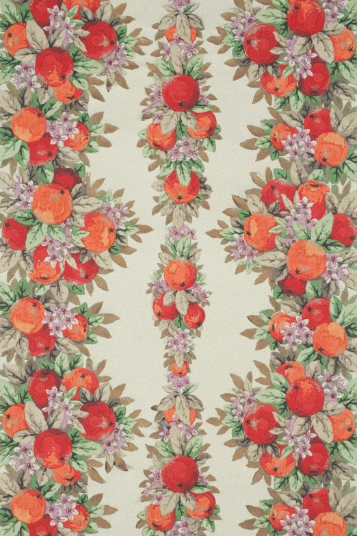 floral pattern on fabric with leaves and flowers