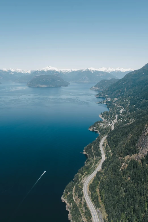 an image of the view from above on a road