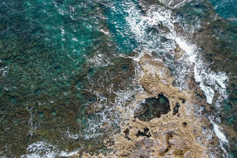 this is the surface of an ocean with some waves