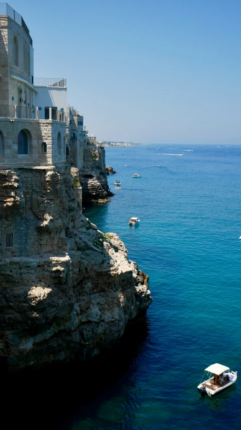 the beautiful blue waters and coastlines in mediterranean countries