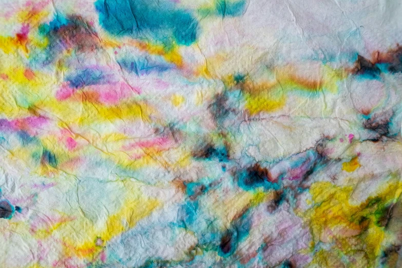 a painting made from paper that has been mixed with paint