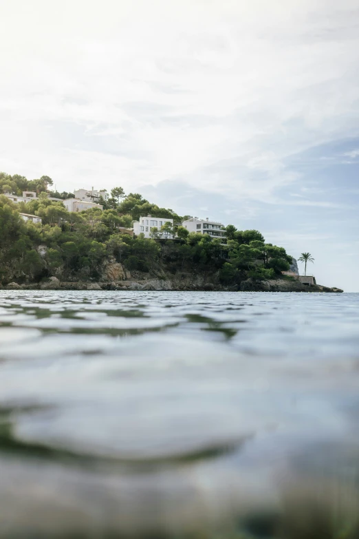 the shoreline is crystal clear and calm