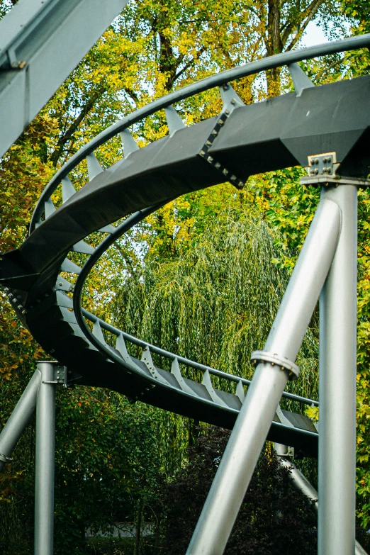 metal railing in the middle of a park