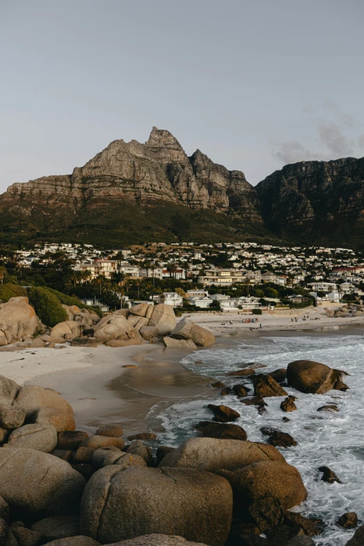 the view of cape town, seen from the rocks