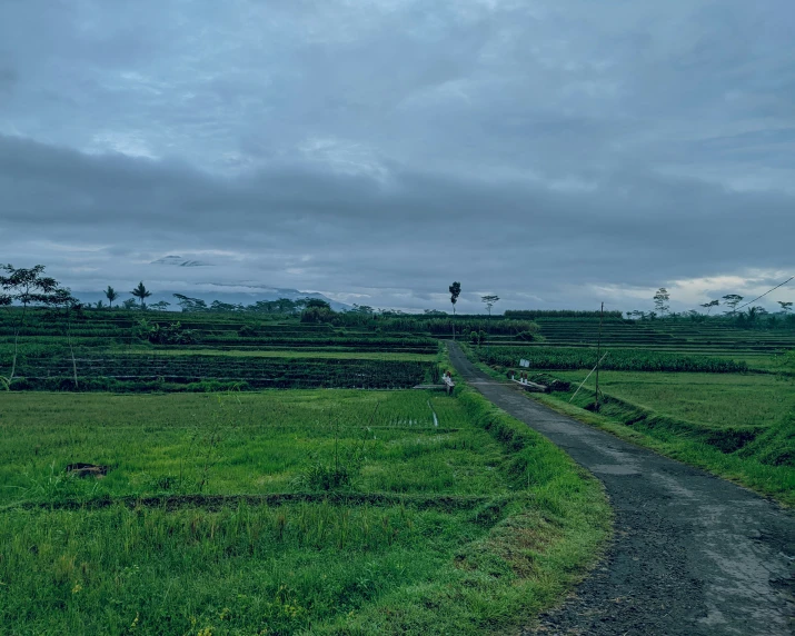 an image of two roads running through the countryside