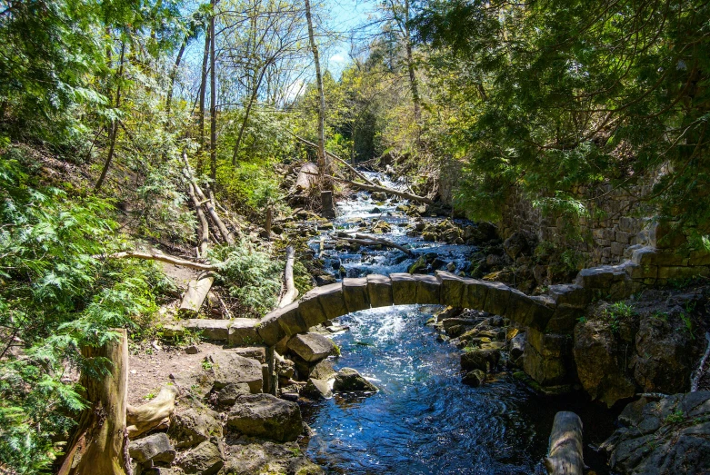 a very big pretty bridge over some water