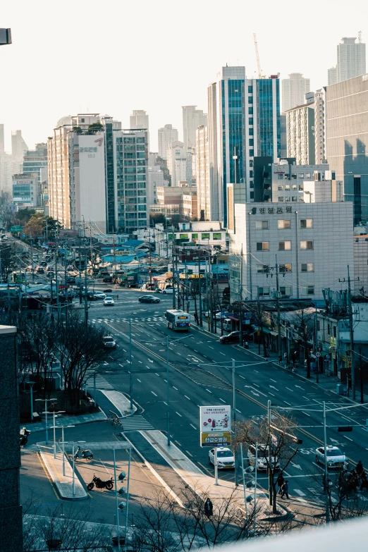 an overview of a city during the day