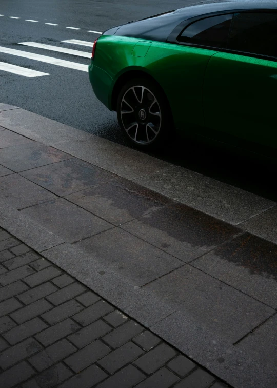 a car parked on the side of the street