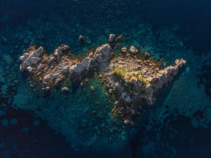 a bird - eye view of a coral reef