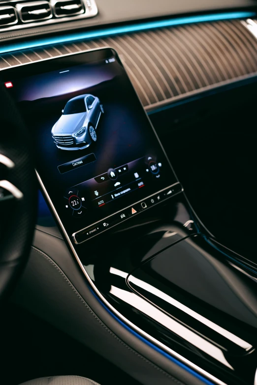 the dashboard view of a mercedes benz vehicle