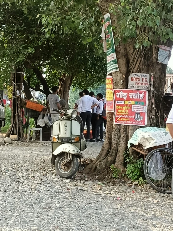 people walking around a busy park while looking for things to buy