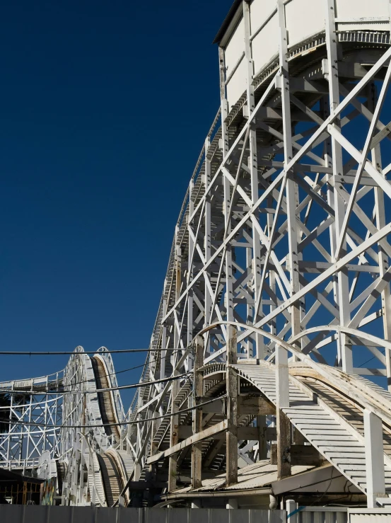 a view of a roller coaster from a distance