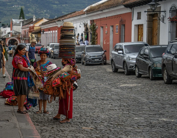 two women in the middle of a street