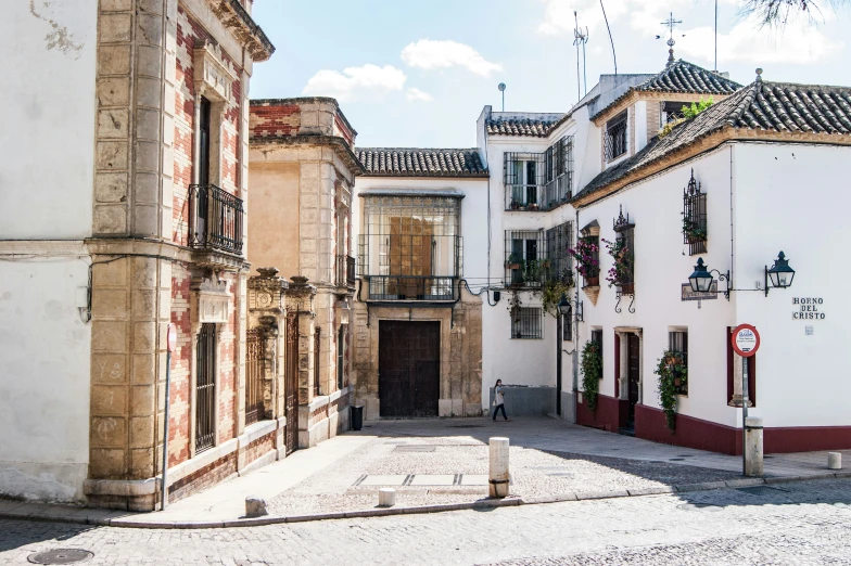 an empty courtyard in an ancient city