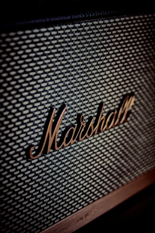 the marshall signature logo on an ampl