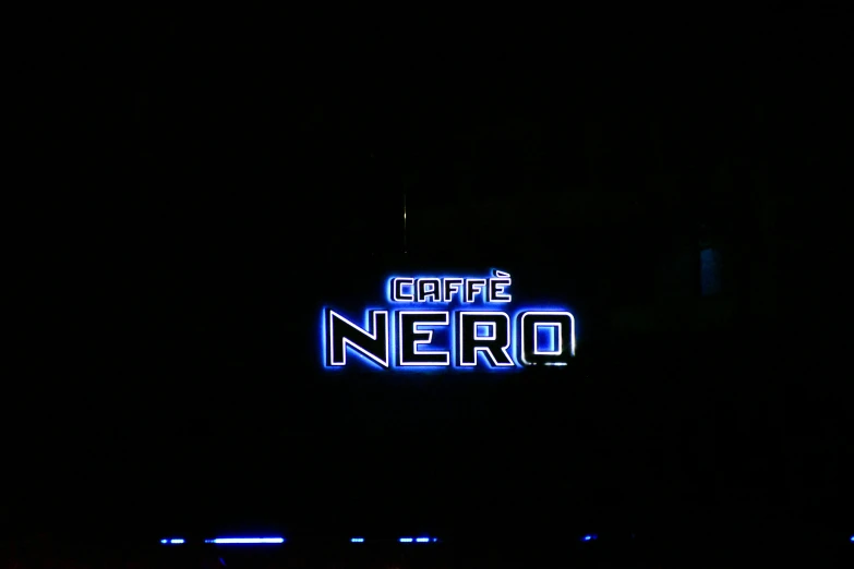 this is a neon sign in the dark