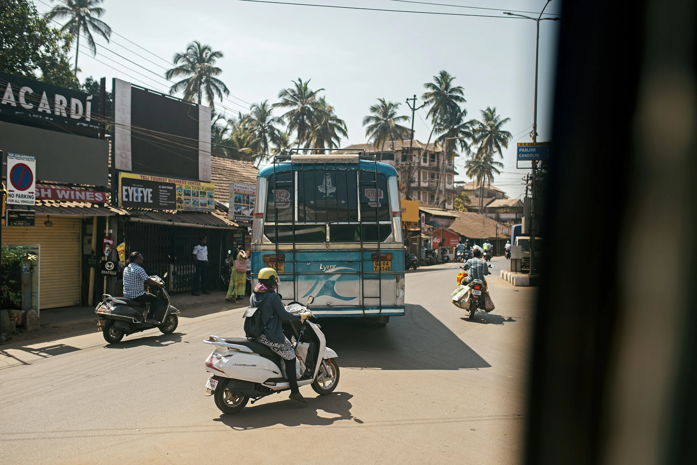 a city street filled with people and traffic