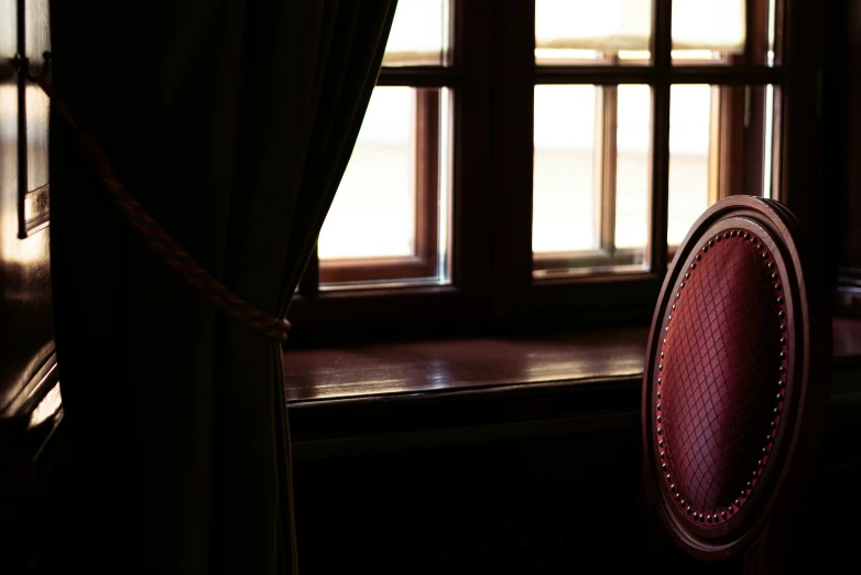 a cushion is sitting on the window sill