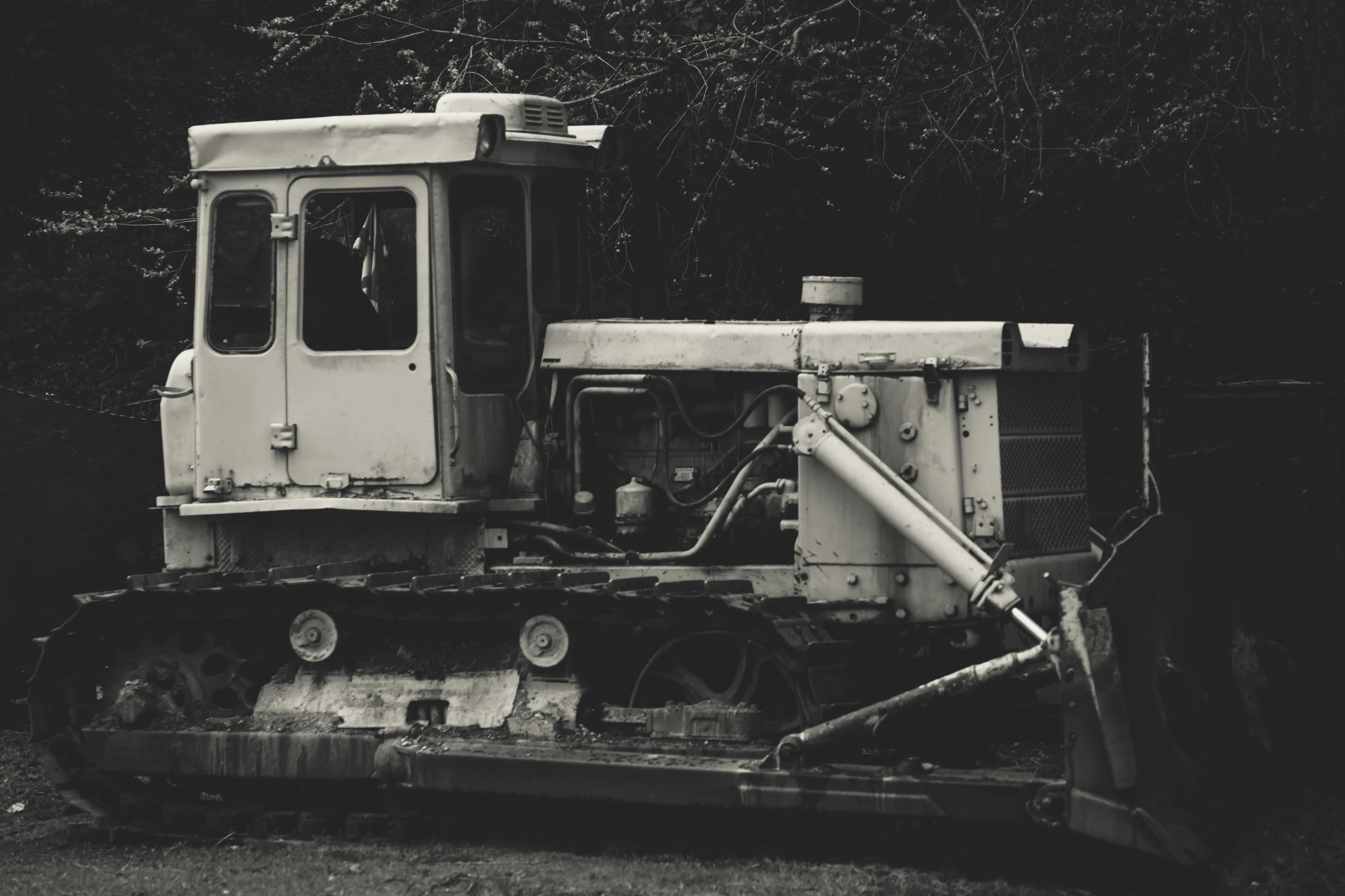 this is an old fashioned track plow sitting outside