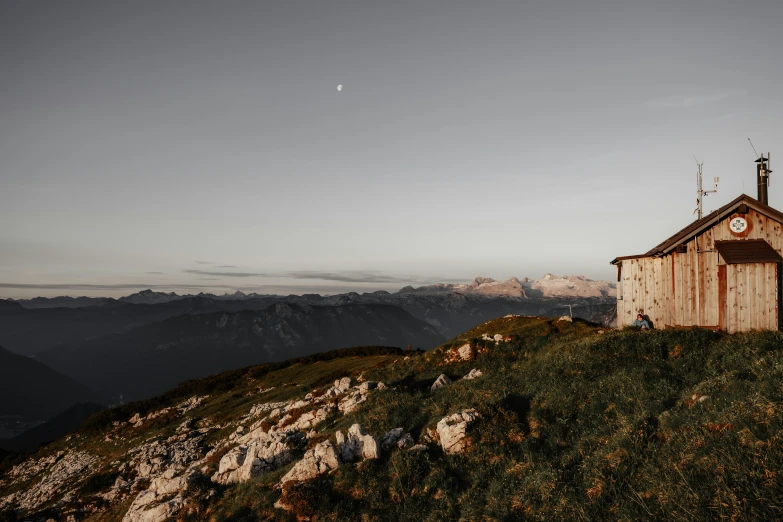 there is an old building built into a mountain