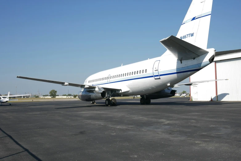 a plane that is on the runway outside