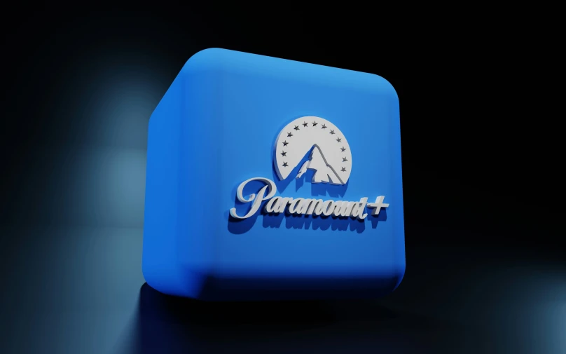 a blue 3d rendering of the logo for a mountain resort
