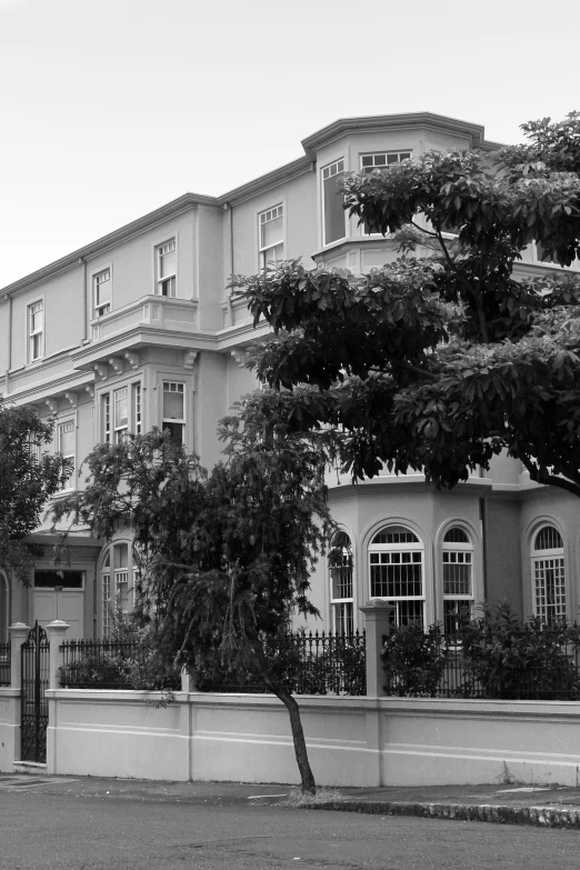 the corner is a lot of trees and houses