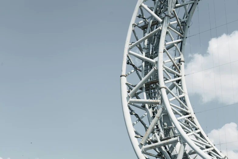 a very tall ferris wheel towering over the city