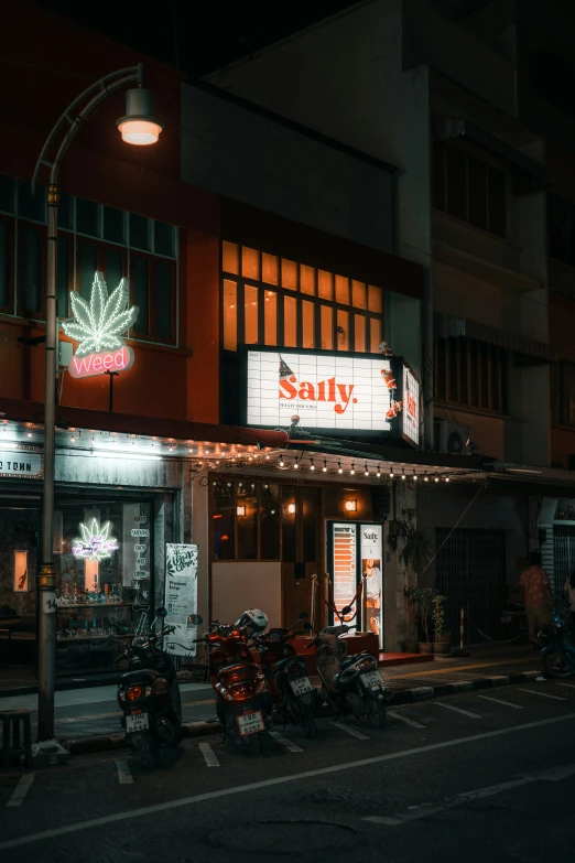 an image of a restaurant on a street corner