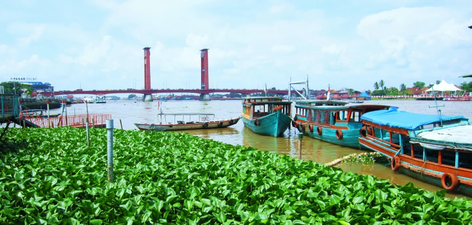 there are two boats that have been docked near water