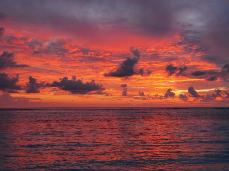 the view of the ocean is wonderful at sunset