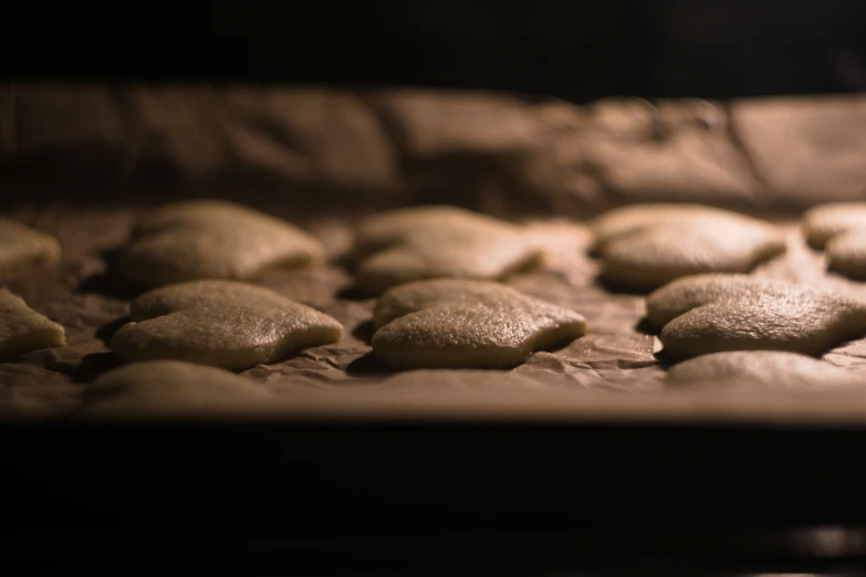 the food has been baked in a large pan