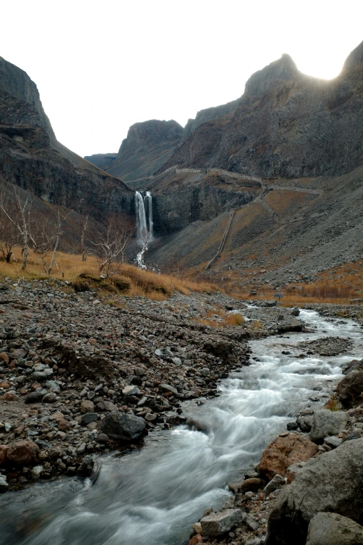 this is a picture of a river in a valley