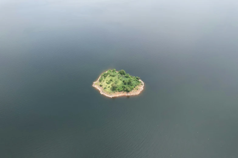 an island floating on the water