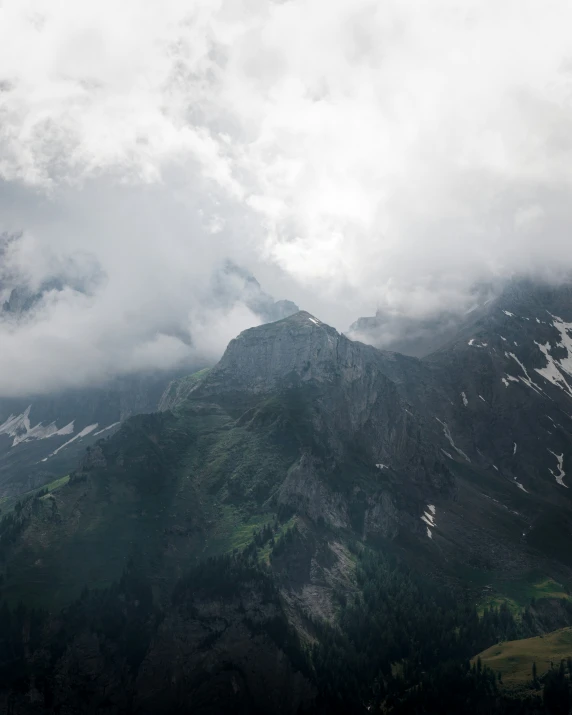 this is a picture of a mountains with snow on it