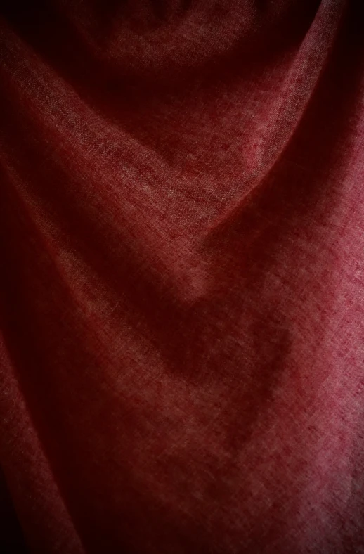 a closeup view of the red fabric