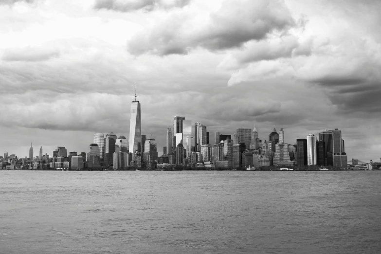 the skyline of a city, as seen from across the bay