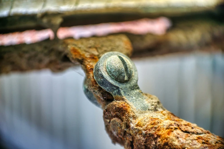 an old worn out pipe that is rusted