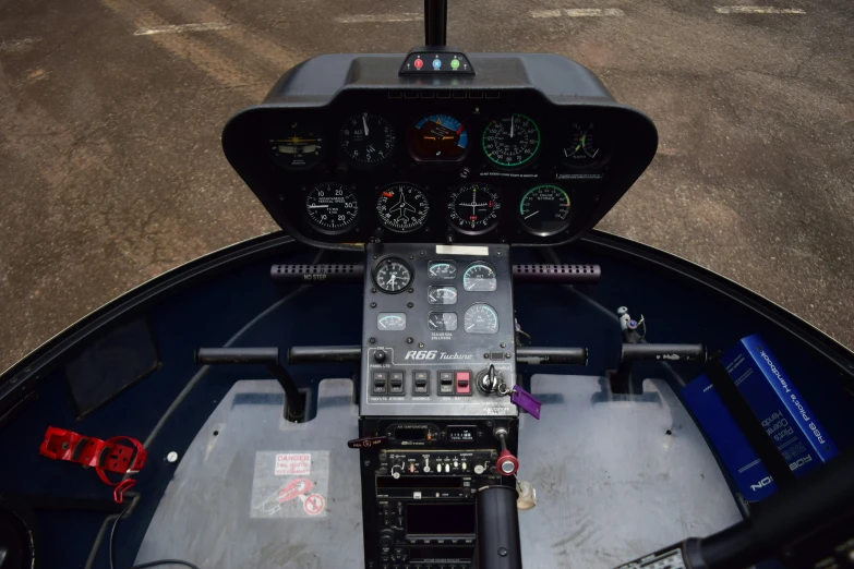 the instrument panel inside the airplane has a large amount of instrument ons