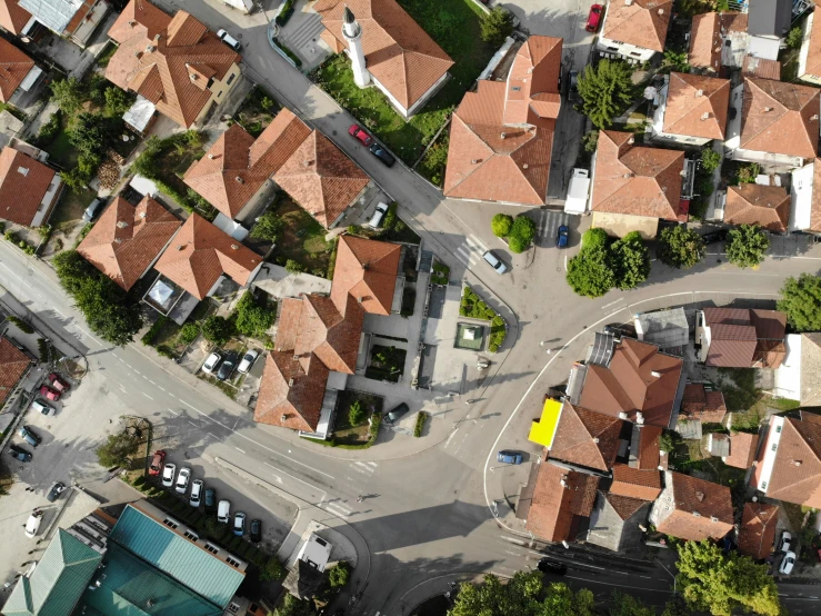 a aerial po of small residential area that looks great