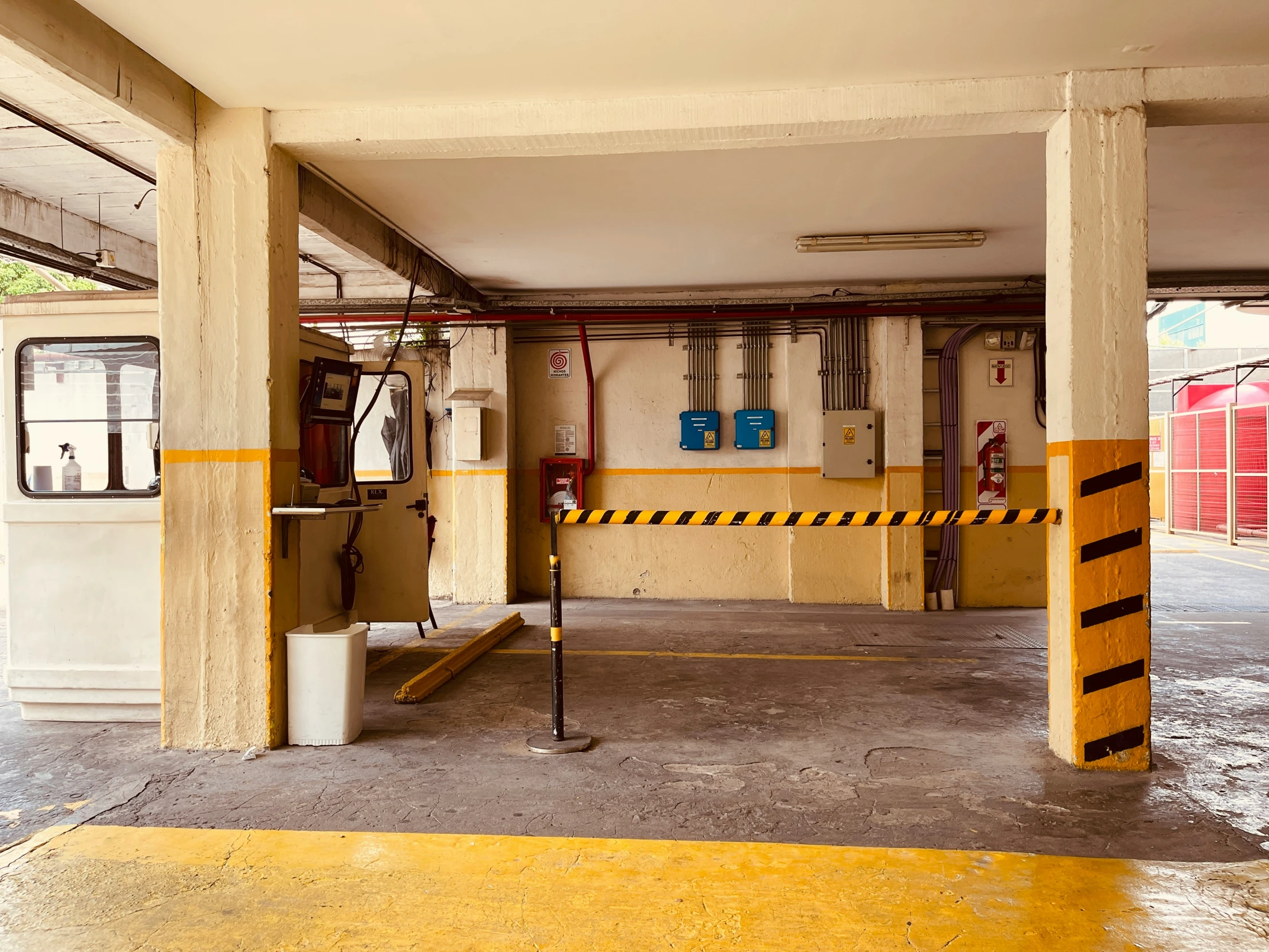 the entrance to a building that is closed