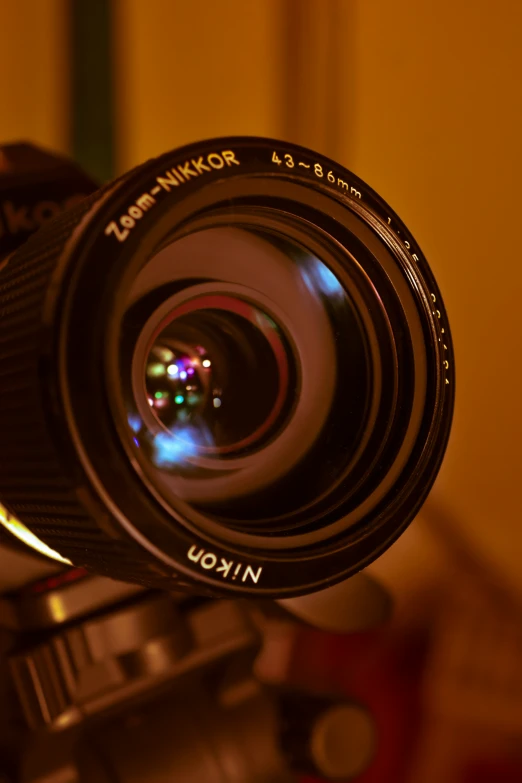 a camera with a lens attached to it