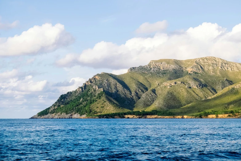 an island that is sitting in the middle of the ocean