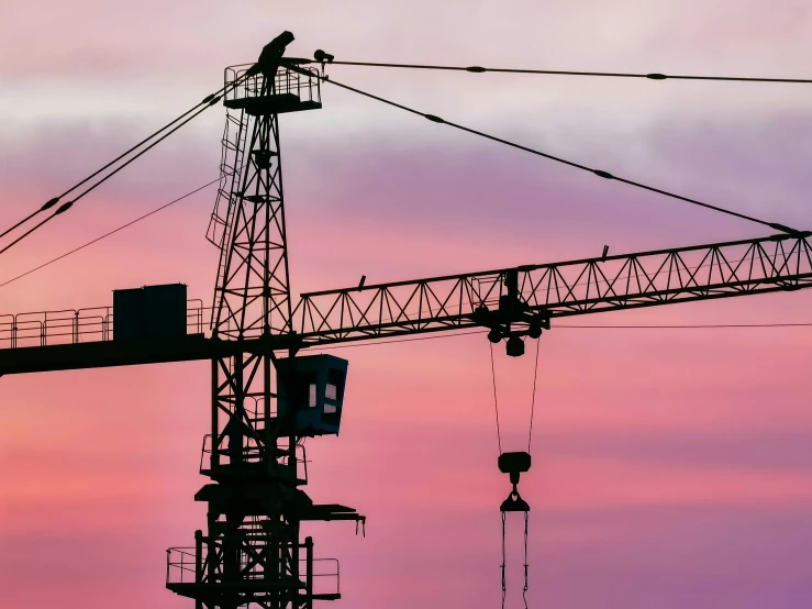 a crane that is standing in the sky