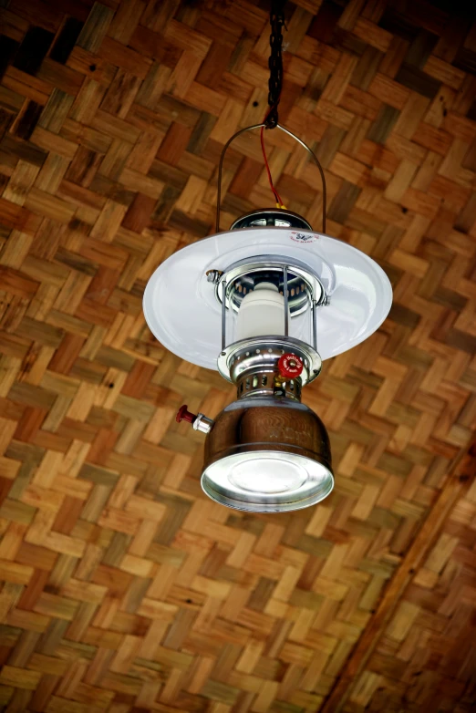 a light that is hanging from a ceiling