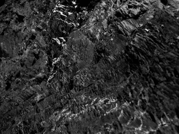 this is the black and white po of a rock face