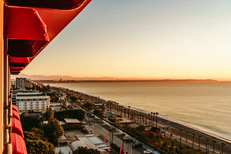 a view from a el room looking over the ocean