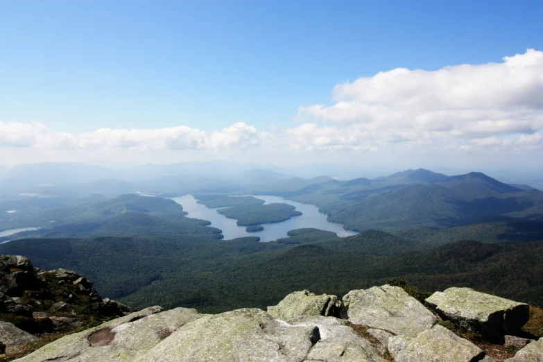 view from the top of an incline with lots of water