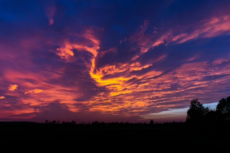 a beautiful sunset with very bright colors