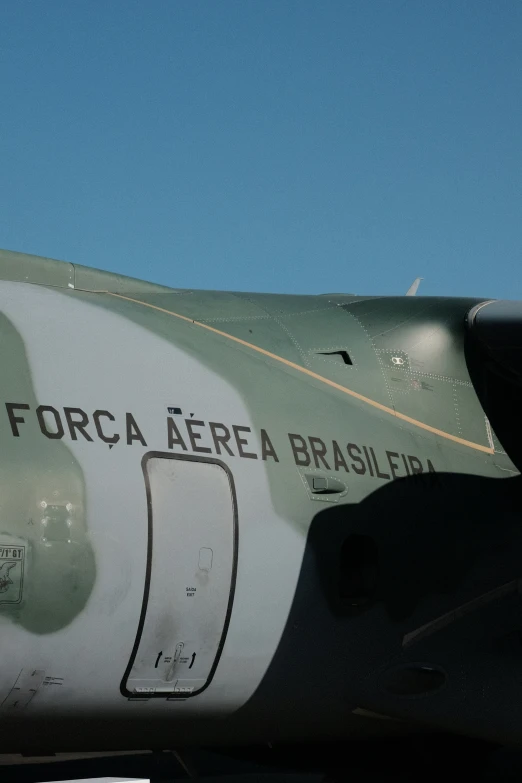 a nose view of a military style aircraft